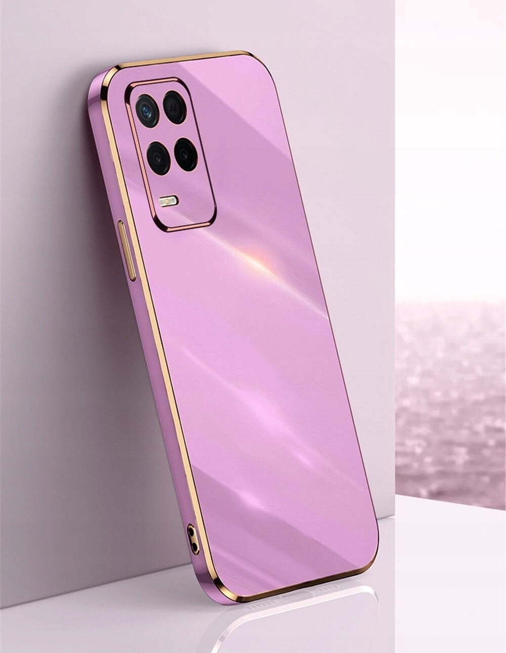 ETUI GLAMOUR DO REALME 8 / 8 PRO SILIKON + SZKŁO Materiał inny