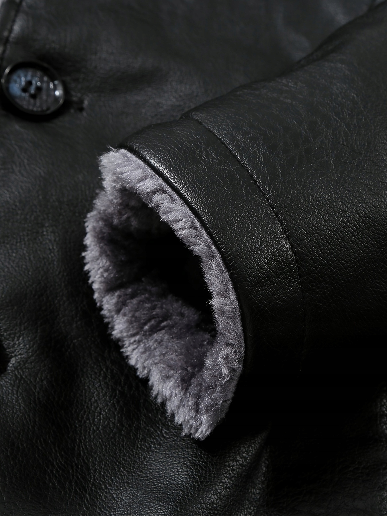 ELEGANCKI MĘSKI PŁASZCZ SKÓRZANY ZIMOWY JELIENNY Wypełnienie nie dotyczy