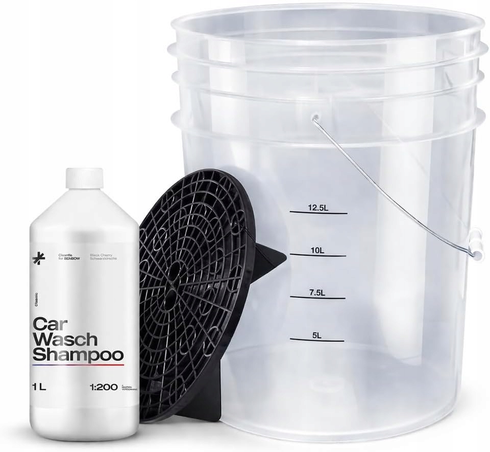 Wiadro do mycia 20L z separatorem szampon 1L zestaw detailing
