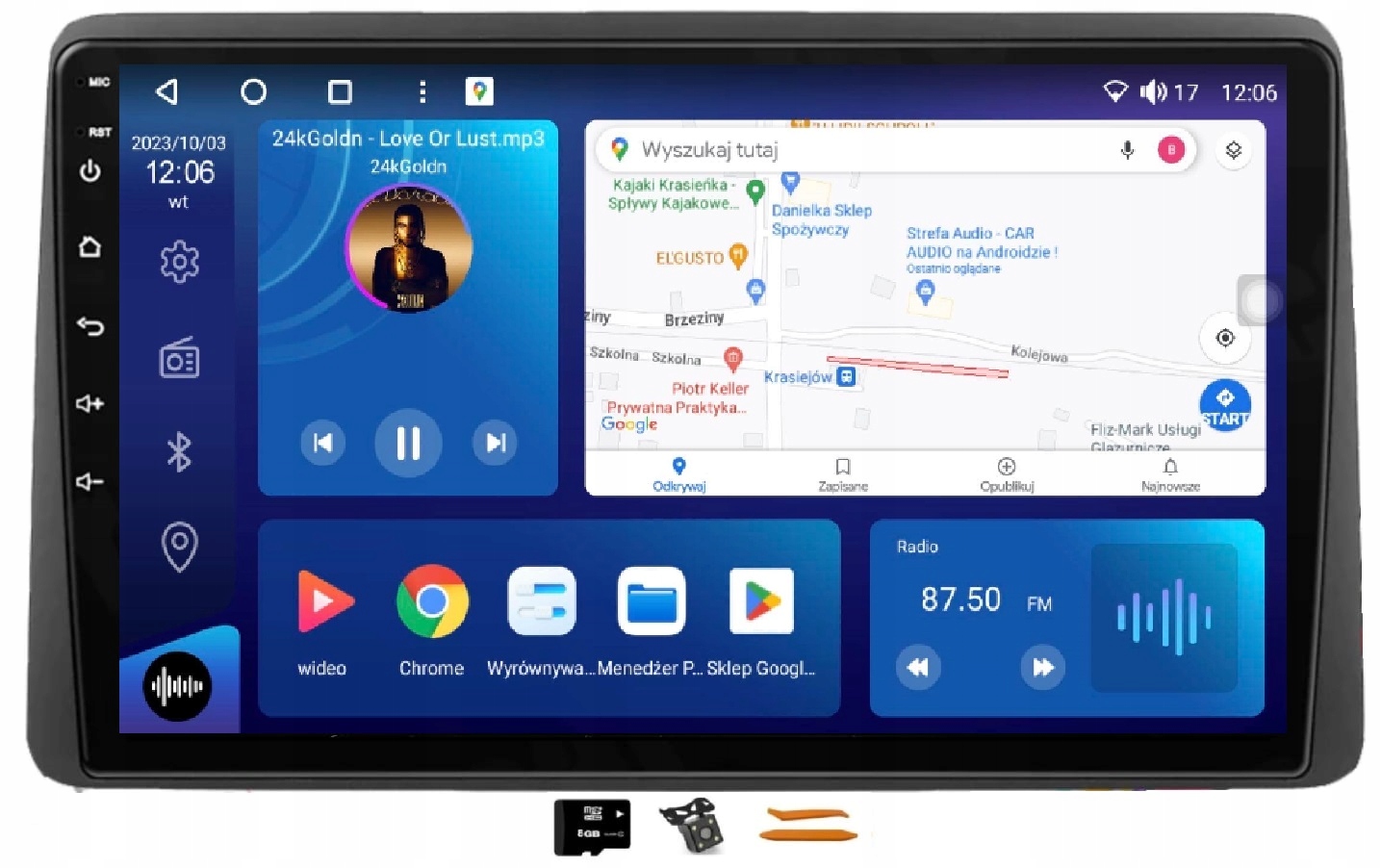 Rádio Android Navigácia XQ460S Qled Carplay Lte Gps Dacia Duster 2 18-21