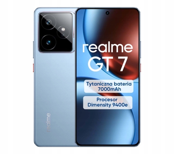 Smartfon realme Gt 7 12/256GB 6,78'' 120Hz 50Mpix IceSense Blue Niebieski
