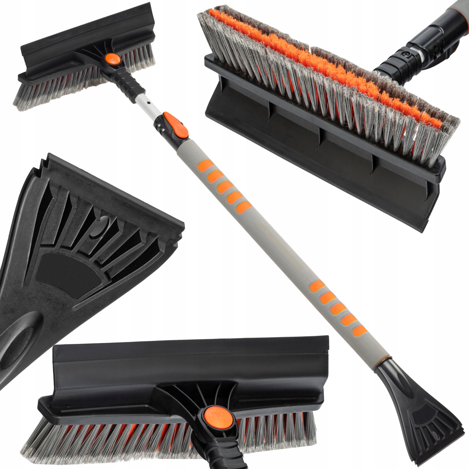 Kartáč na odklízení sněhu do auta autobusu suva dlouhý teleskopický 130 cm