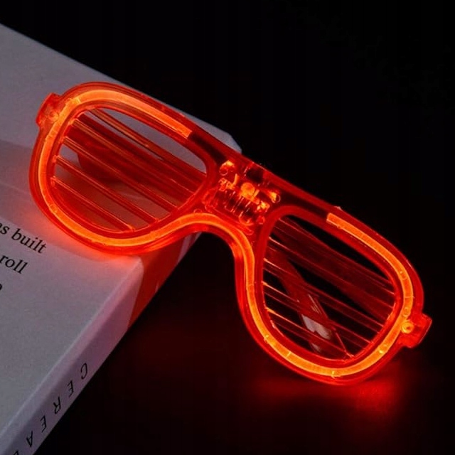 ŚWIECĄCE OKULARY IMPREZOWE LED ŻALUZJIE NA IMPREZĘ PARTY KARNAWAŁOWE Płeć uniseks