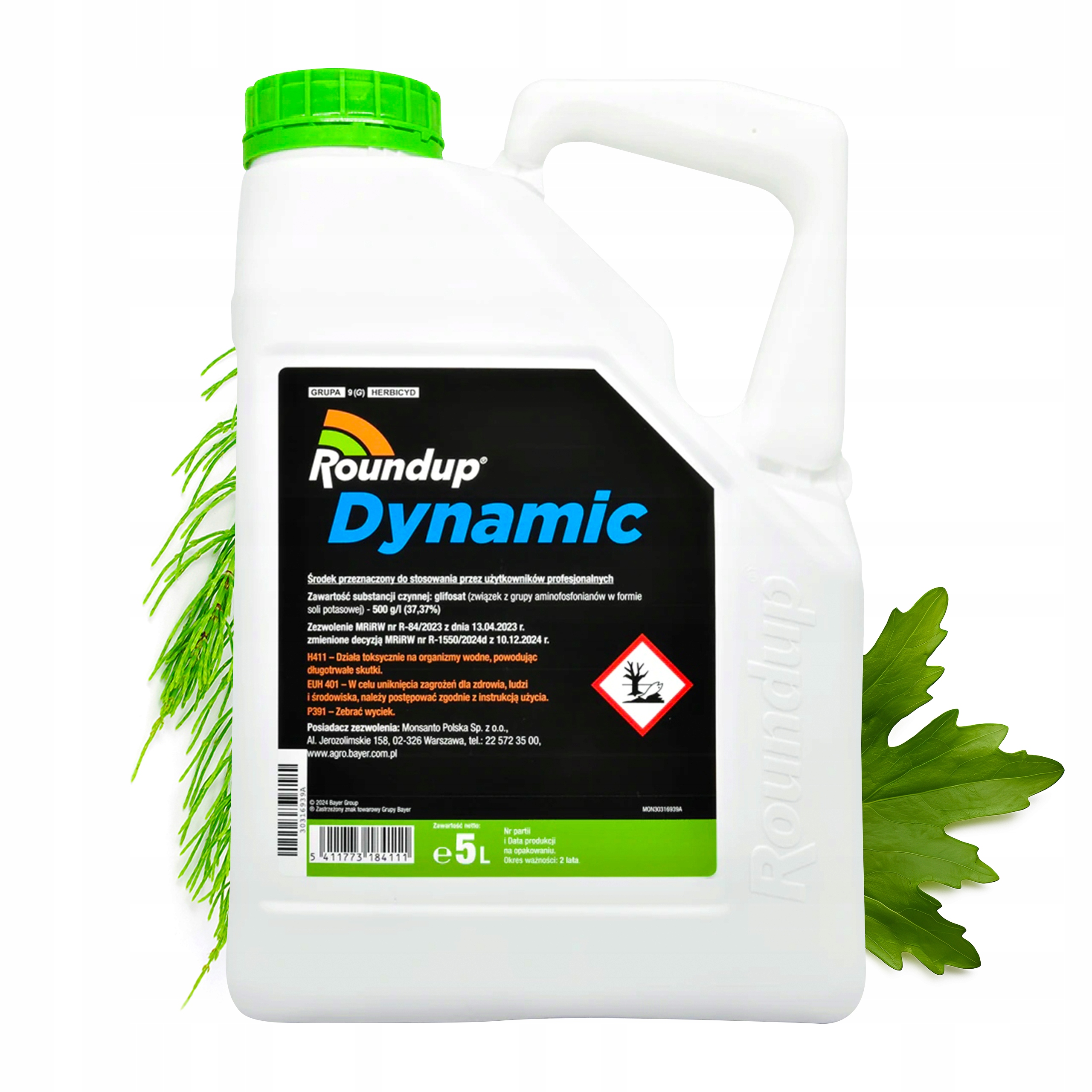 Środek Chwastobójczy Roundup Dynamic SL613 Eliminuje Chwasty Koncentrat 5L