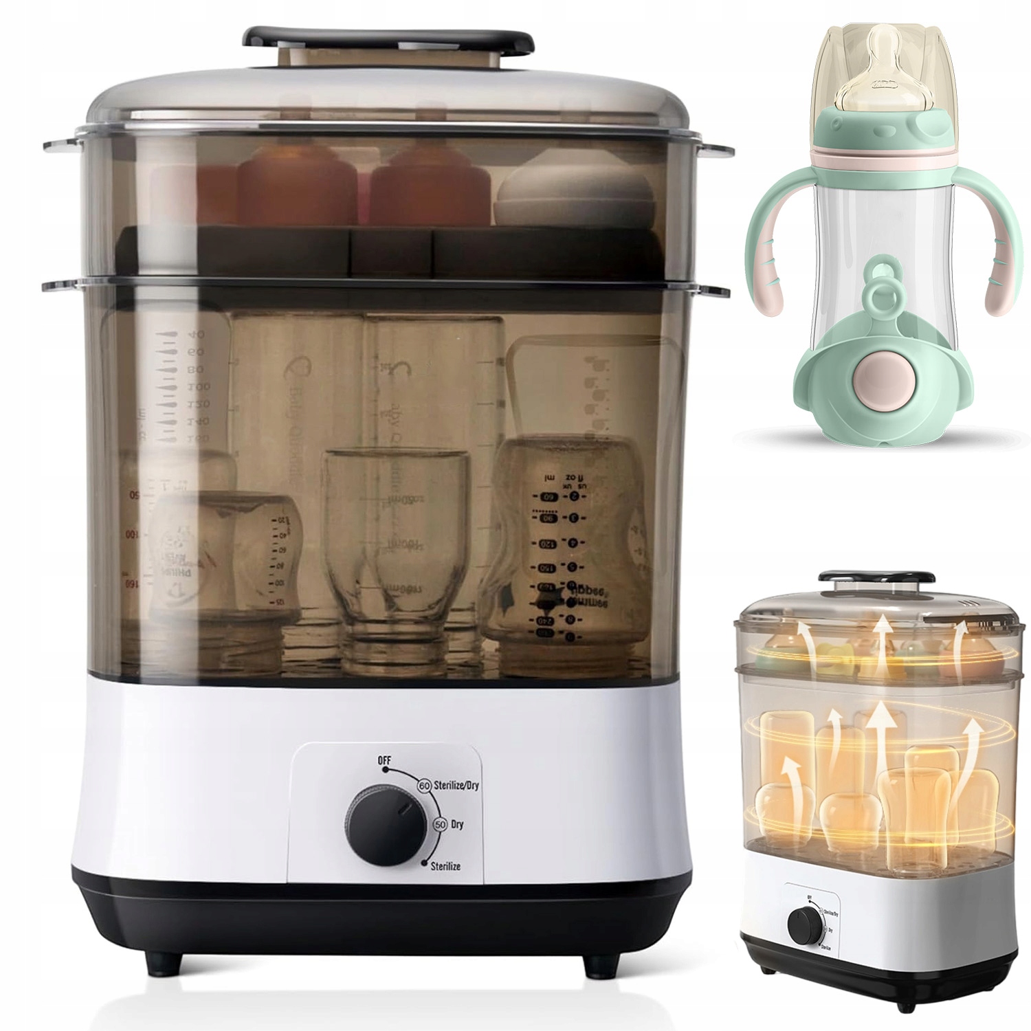 STERYLIZATOR 2-WARSTWOWY I SUSZARKA DO BUTELEK, CZĘŚCI LAKTATORA 630W