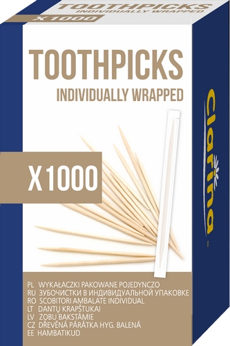 

Wykałaczki Drewniane w papierku 1000szt
