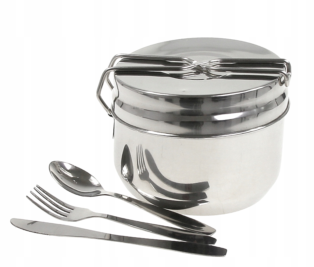 MENAŻKA TURYSTYCZNA Garnek Rondel Kubek Sztućce 7e Marka Kinghoff