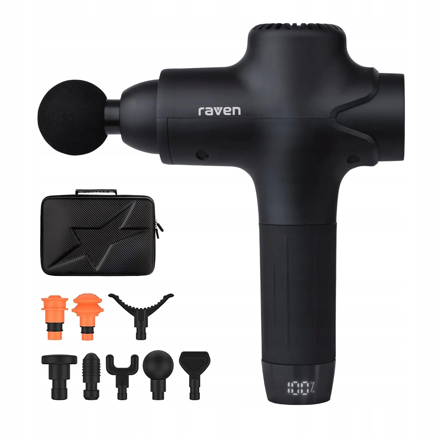 Masażer akumulatorowy do ciała Raven EMA003 Relaksacyjny Wibracyjny Czarny