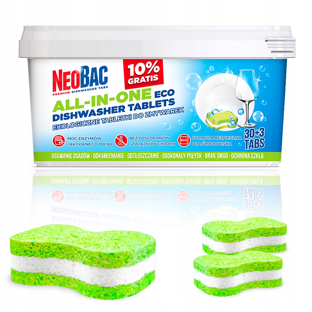 

Ekologiczne Tabletki do Zmywarki All in One NeoBac