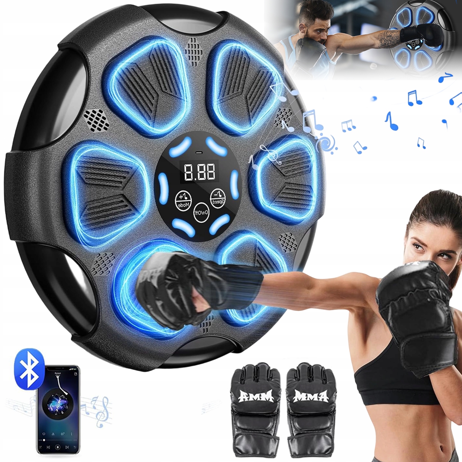 Inteligentny Music Boxing Machine Bluetooth Bokserska 9 Trybów Prędkości