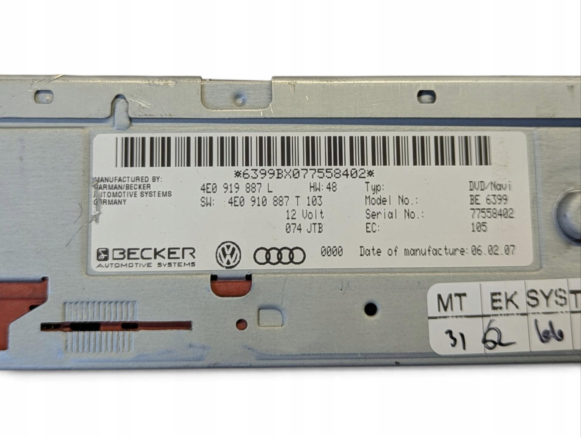 upravljačka navigacije Audi Q7 4L 2007 4E0919887L