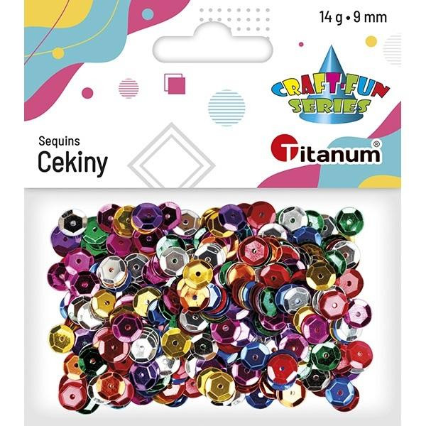 Cekiny Okrągłe 9mm Mix Plastyczny Zestaw Kreatywny