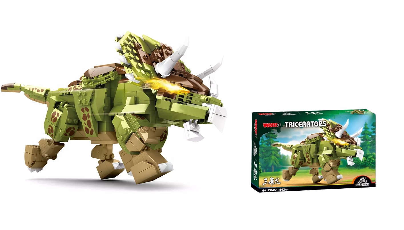 

Triceratops Klocki Konstrukcyjne 442 El Dinozaur