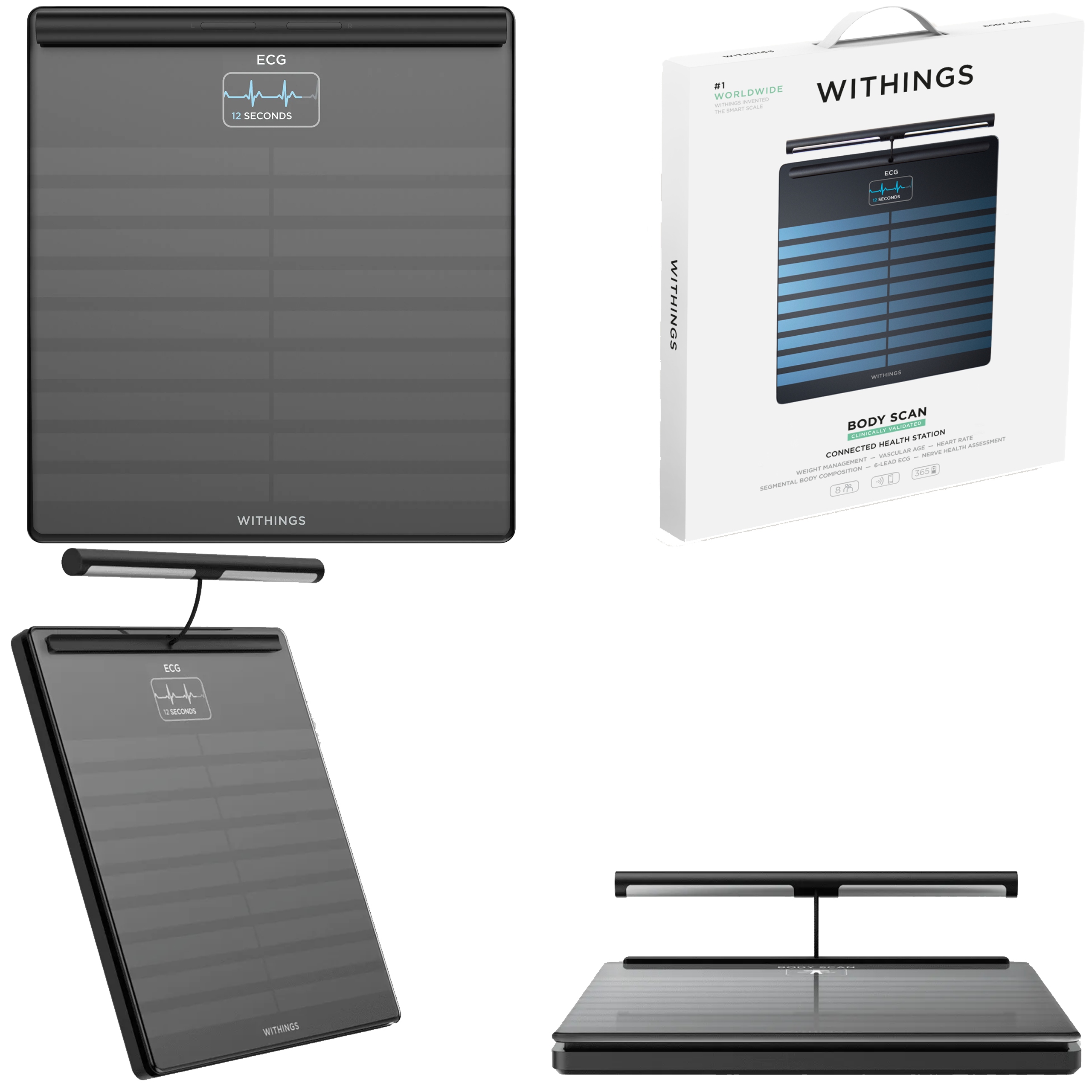 Withings Body Scan – váha s analýzou složení tělesné hmotnosti a měřením tepové frekvence