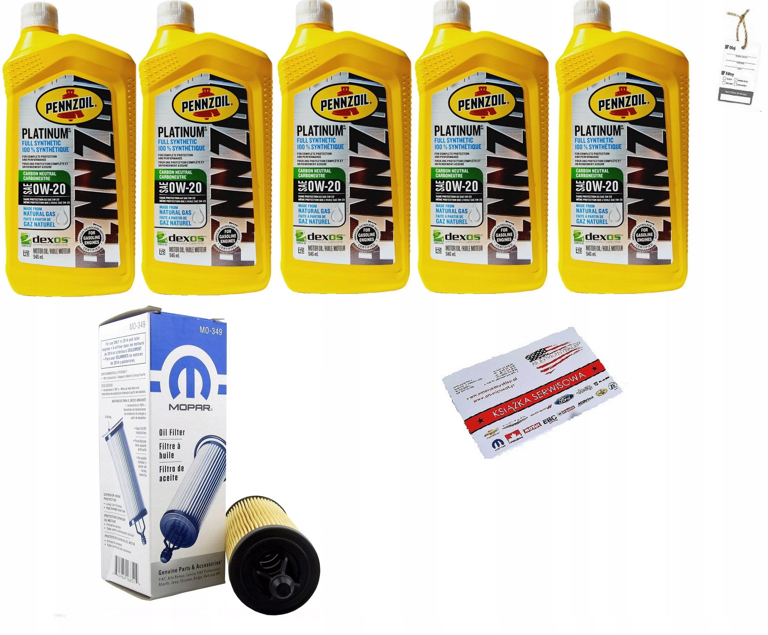 PENNZOIL 0W20 + FILTR OLEJU MO-349 68191349AC