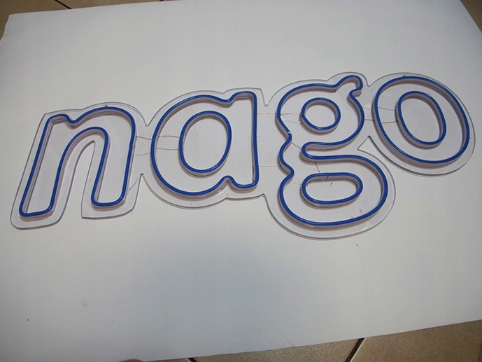 NNAGON NEON LED FLEX NAPIS nago PC5 700X282MM BLUE Producent inna