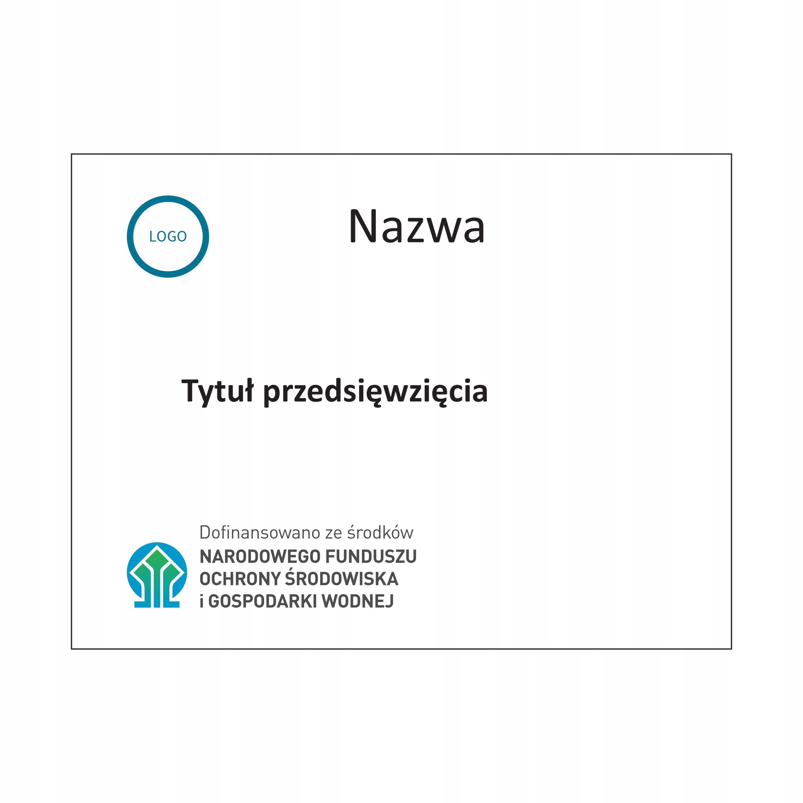 Pamětní informační tabule NFOŚiGW 120 x 80 cm Čistý vzduch