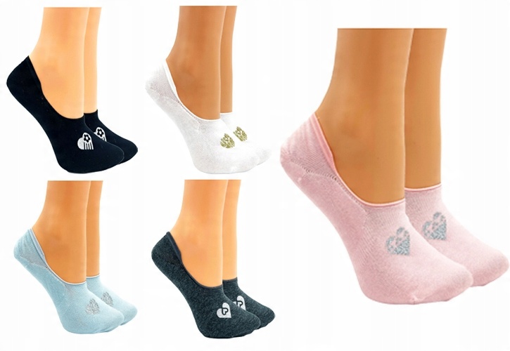 

5x Kolorowe Damskie Stopki Bawełna 38-41 Aura.via