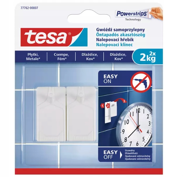 TESA 77762 GWÓŹDŹ SAMOPRZYLEPNY DO PŁYTEK 2KG 2SZT