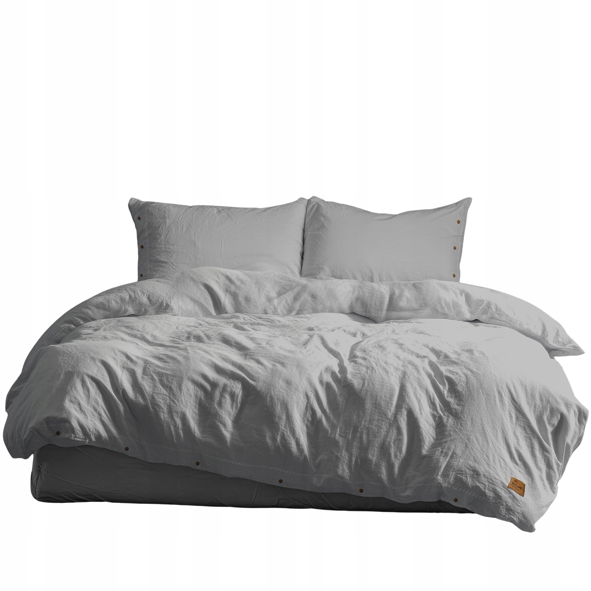 Pościel bawełniana 160x200 Pure Eco Line szara jasna