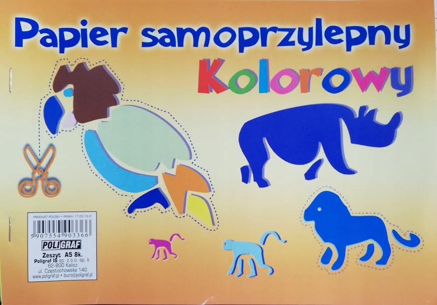 

Wycinanka papier samoprzylepny kolorowy A5 S505
