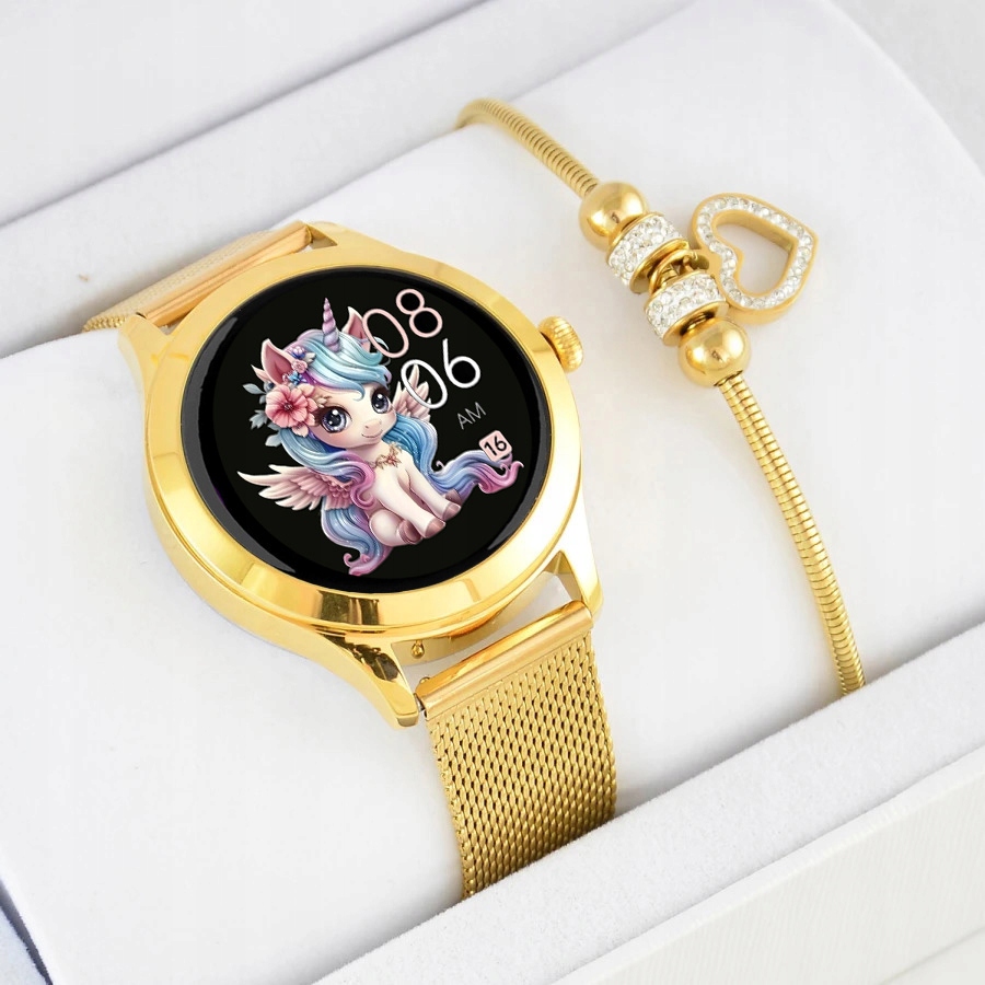 Sada Svaté Přijímání hodinek Chytré Hodinky G. Rossi zlatá náramek