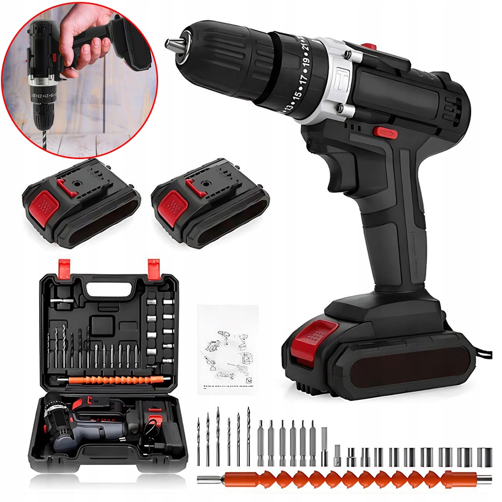 Aku Vrtačka S Příklepem 48 V Lithium-iontová Akumulátorová Sada