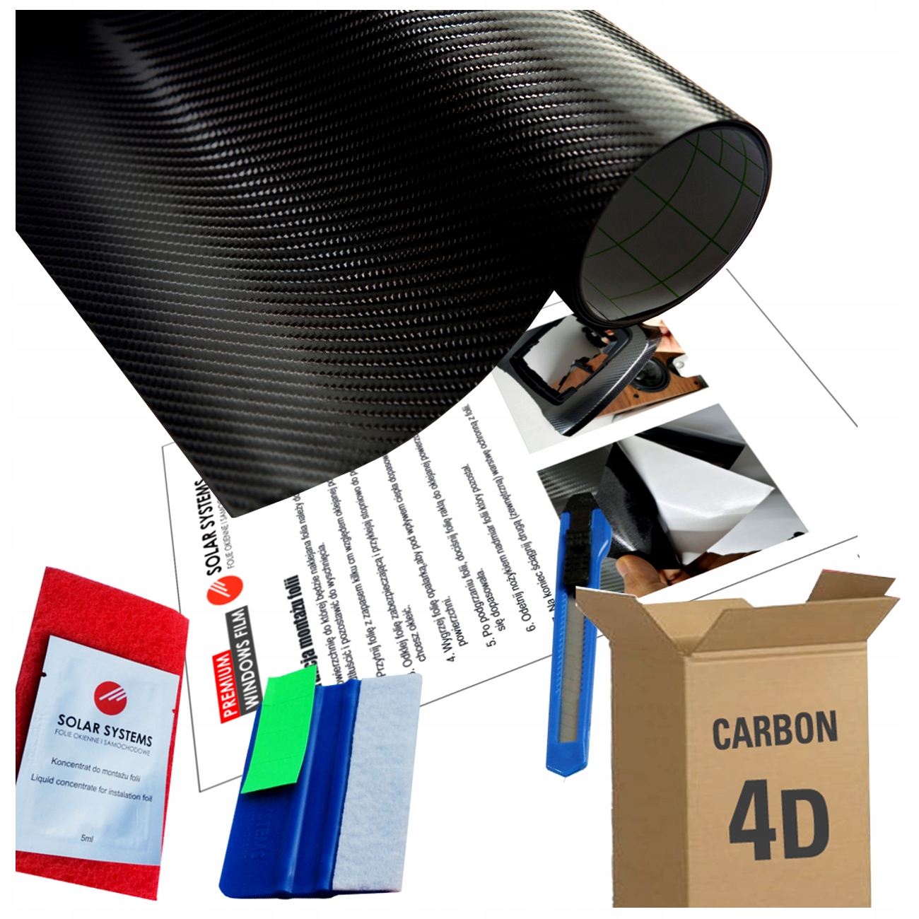 

Folia Carbon Okleina 4D Rower Progi Laptop XXL