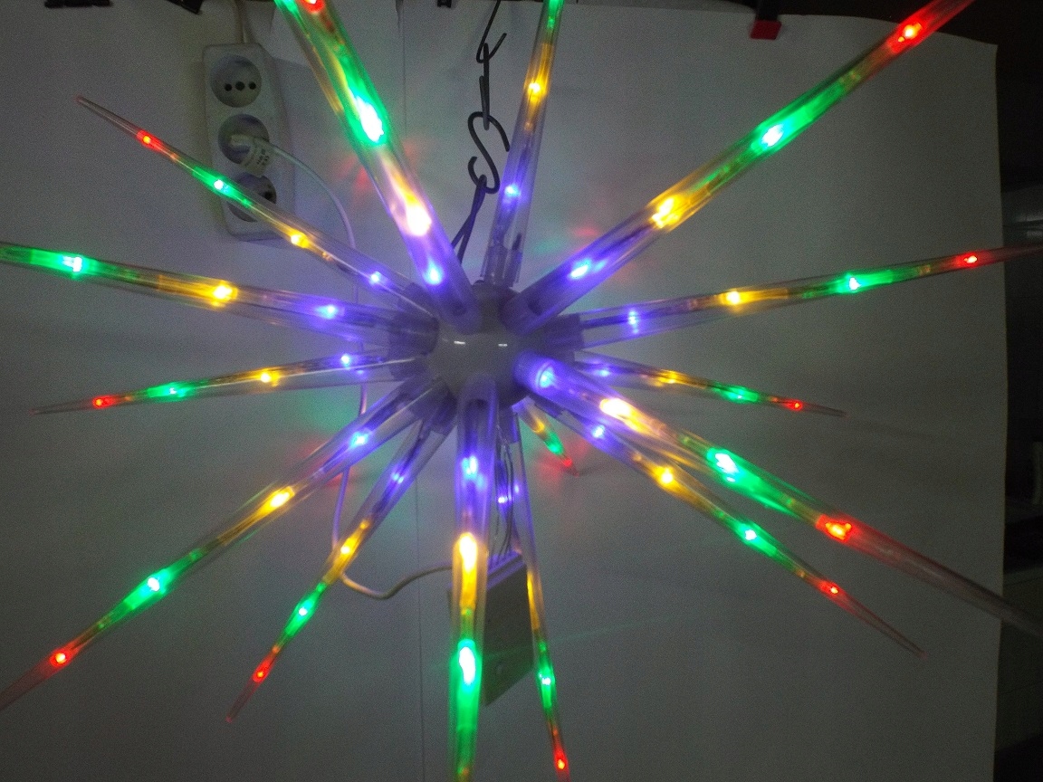 

Ozdoba Kolorowa Eksplodująca Gwiazda Lampki 80 Led