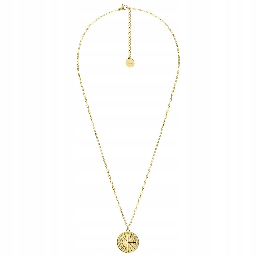 Naszyjnik Damski Pozłacany kompas łańcuszek Grawer