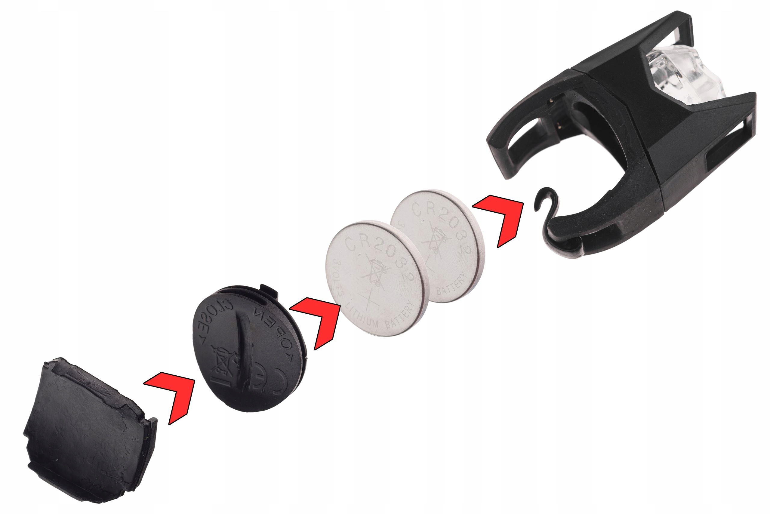 LAMPKA OŚWIETLENIE ROWEROWE KOMPLET LED JY-3005 Model JY-3005