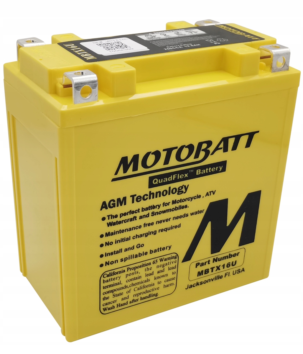 Batéria Motobatt MBTX16U 12V 19Ah 245A quadflex L+ P+ YTX20CH