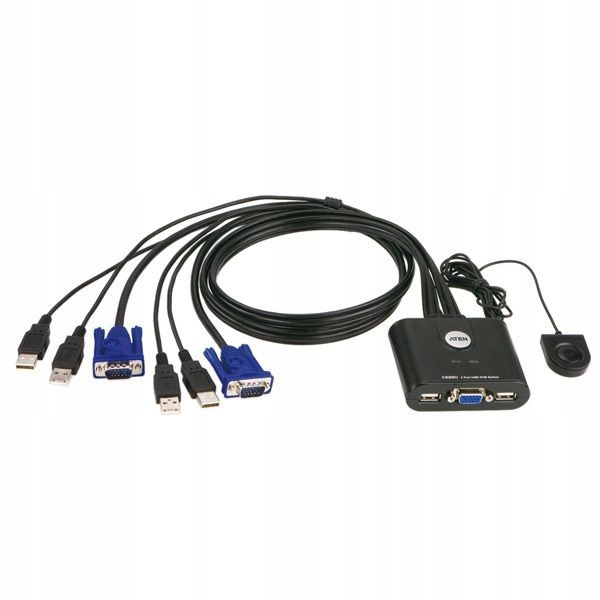 

Aten Przełącznik Kvm 2-portowy Vga/usb CS22U