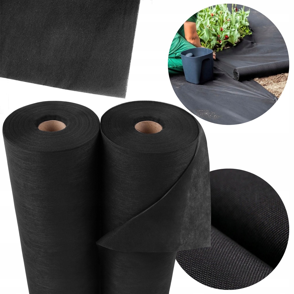 Agrotkanina agrowłóknina 50g /m2 czarna 1,2 x 500m Uv 3% Antychwastowa