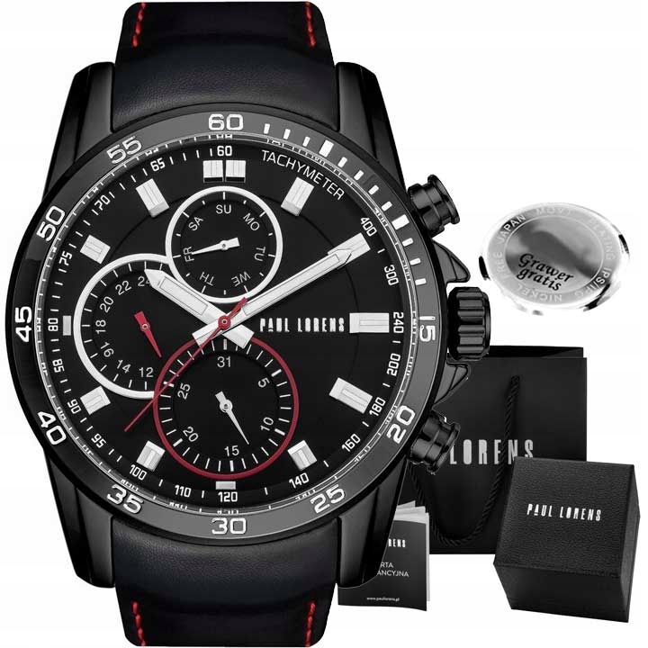 Pánské hodinky Paul Lorens Matias klasické, elegantní, Krabička Taška