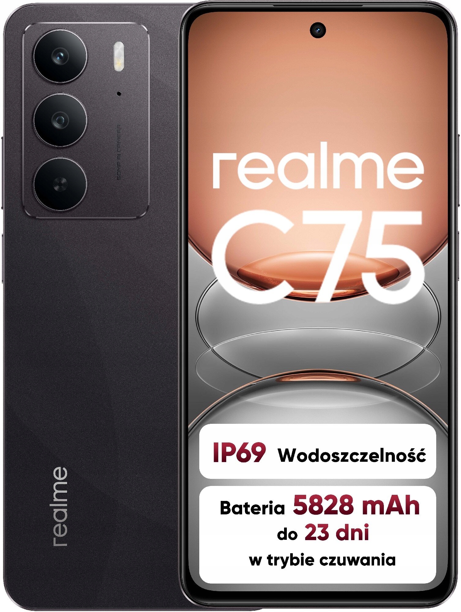 Smartfón realme C75 8/256GB Dual Sim LCD Lte Nfc čierny Storm čierny