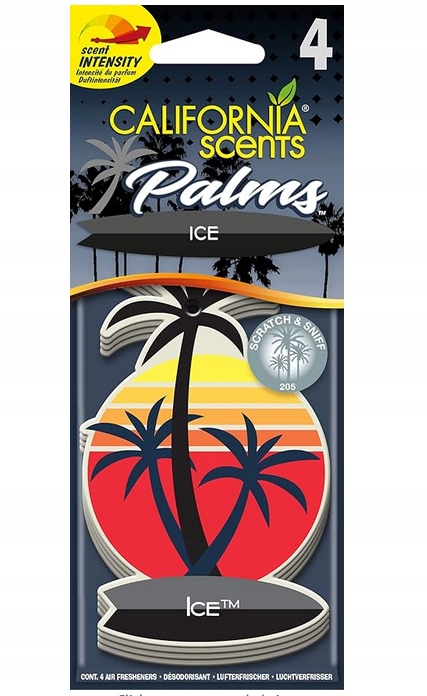 California Scents ICE Zawieszka do auta 4PACK