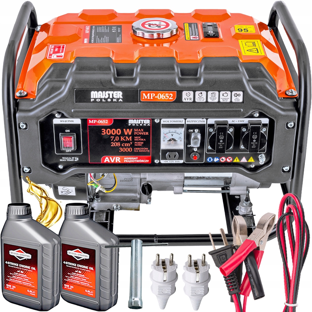 AGREGAT PRĄDOTWÓRCZY Prądu GENERATOR 7KM AVR +2x BRIGGS mp-0652 Majster