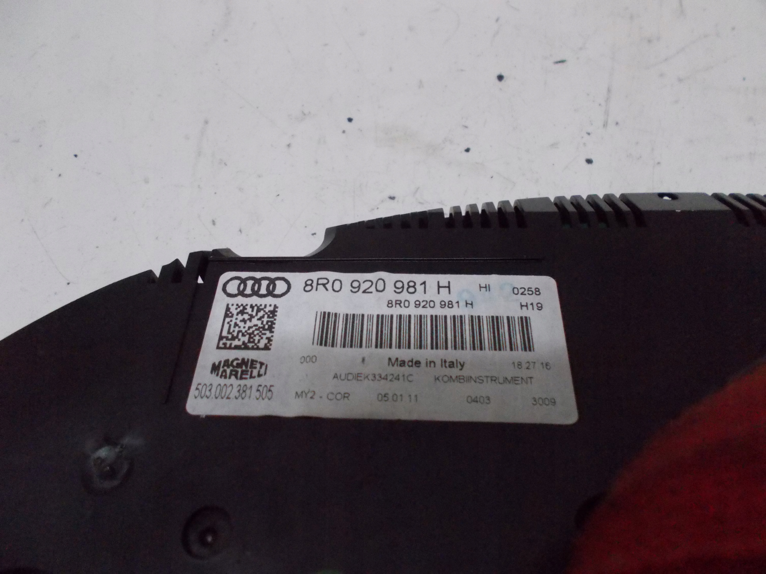 AUDI Q5 2.0 TDI 11R dials dials 8P0920981H GB