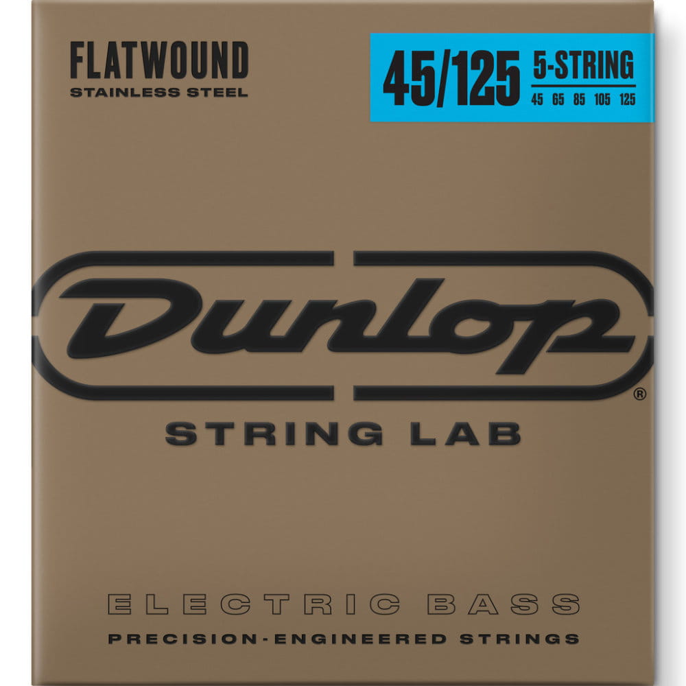 Dunlop DBFS45125 Flatwound (45-125) 5strunné basové struny