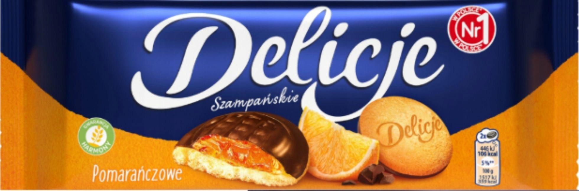 24 Sztuki Delicje Szampańskie Pomarańczowe 147G