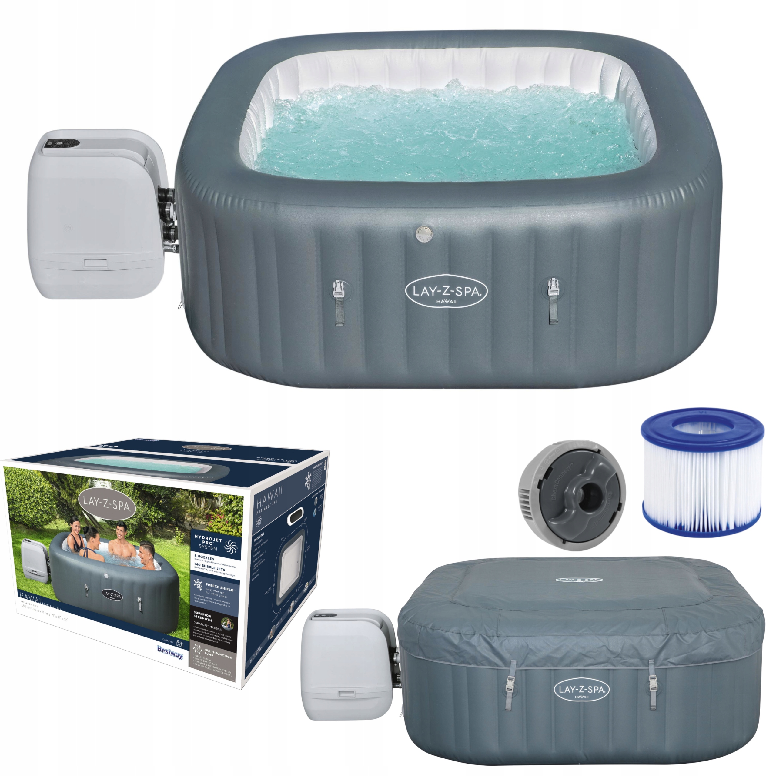 DMUCHANE SPA HAWAII HYDROJET HYDROMASAŻ BESTWAY