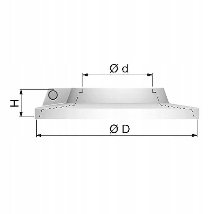 ROZETA ROZETKA BIAŁA MASKOWNICA RUR 2" 60mm FLAMCO Typ rozeta
