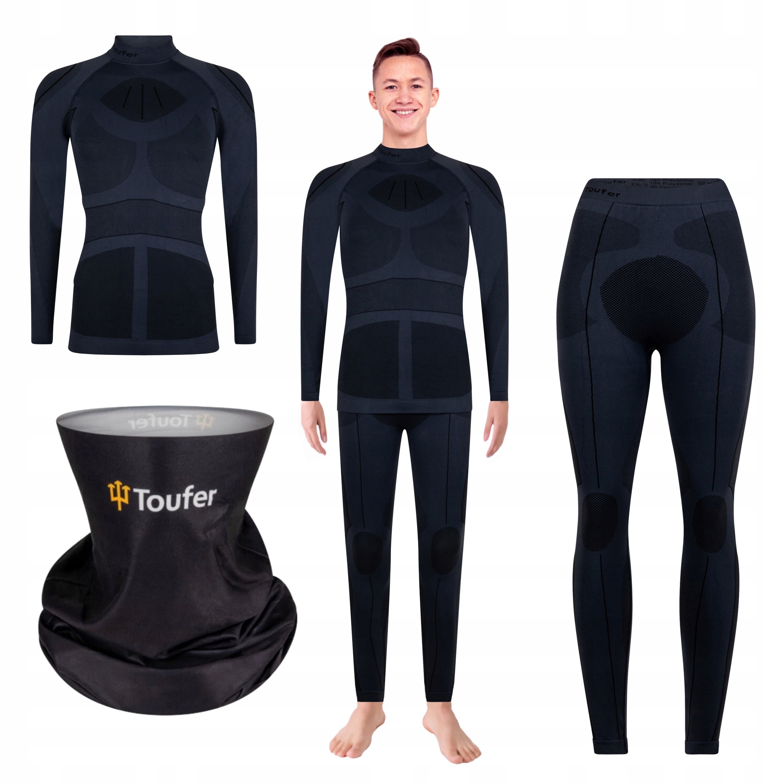 BIELIZNA TERMOAKTYWNA TERMICZNA TOUFER NYLON GÓRA DÓŁ R. XS/S +KOMIN