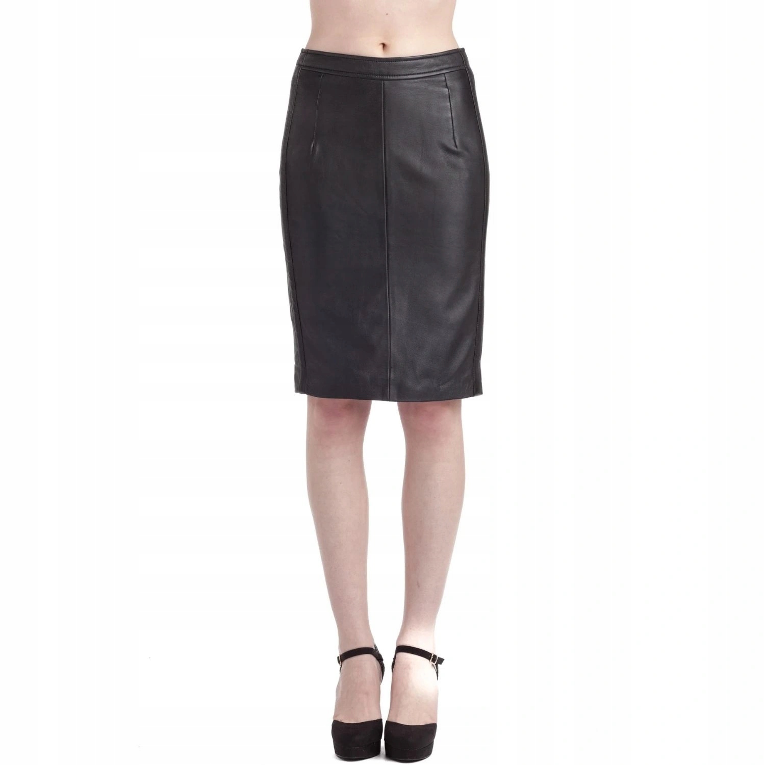 Sukně Chyston dámská kožená černá rovná pouzdrová vel. 34 Xs