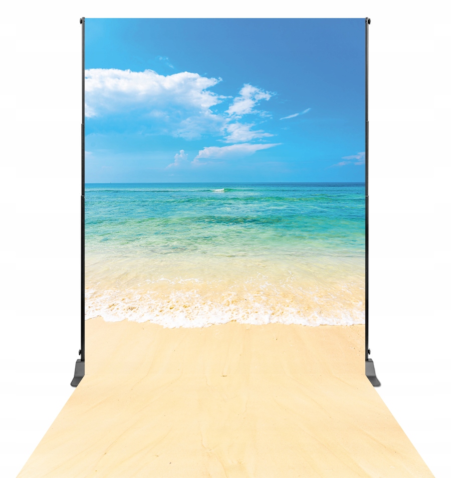 Tło fotograficzne Morze Plaża 158 x 300 cm
