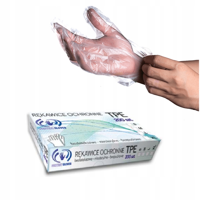 

Rękawice Tpe jednorazowe w kartoniku 200szt M
