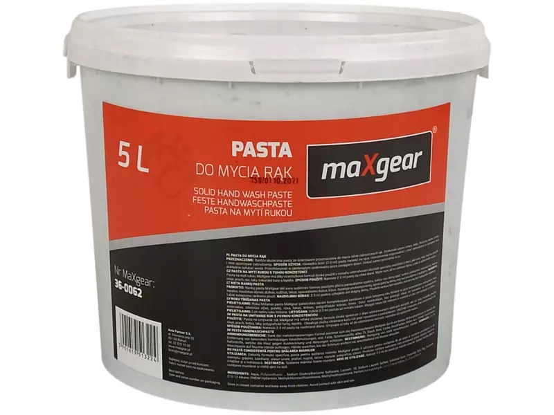 

Pasta 5L Do Mycia Silnie Zabrudzonych Rąk Maxgear