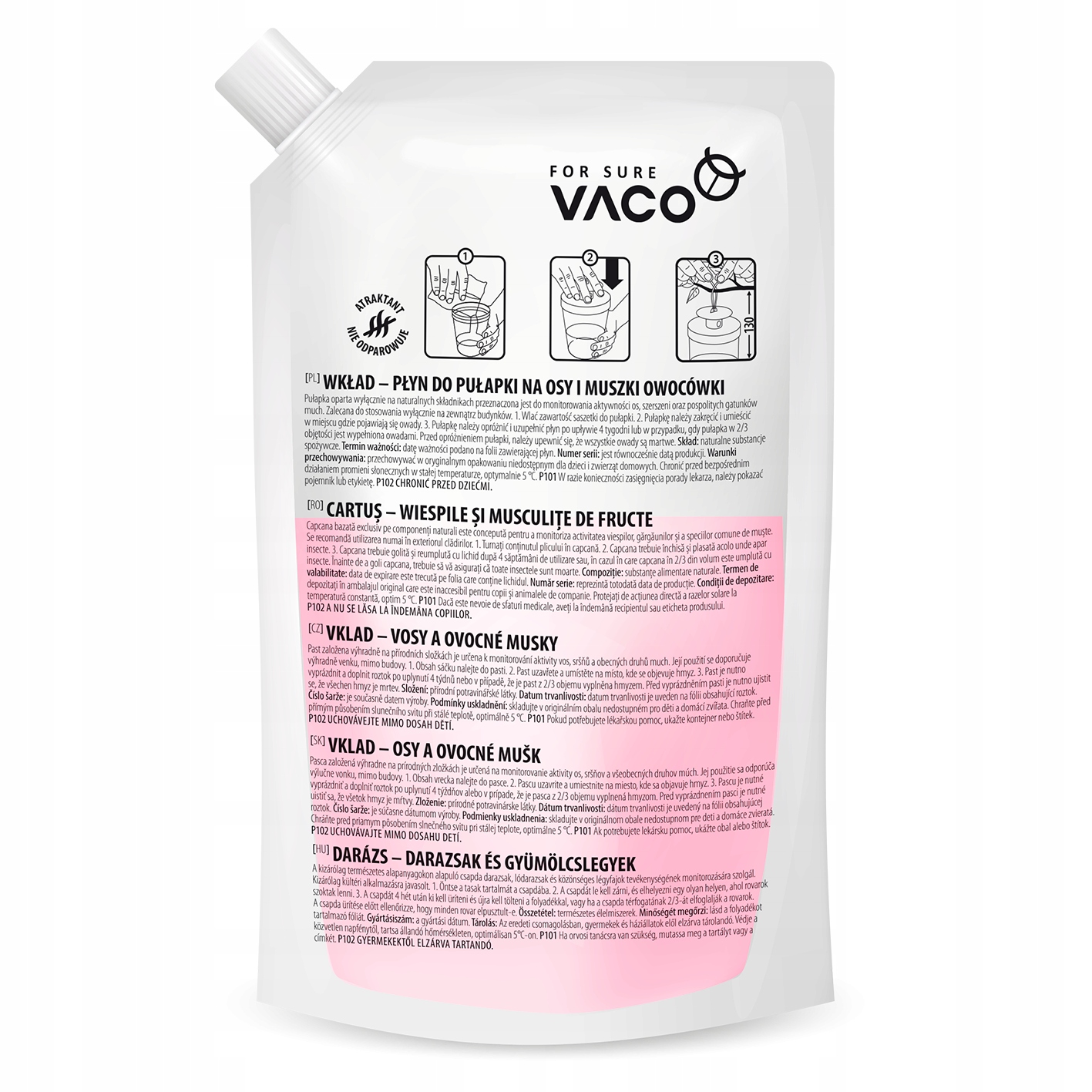 

Płyn wkład do pułapki na osy i muchy Vaco 200 ml