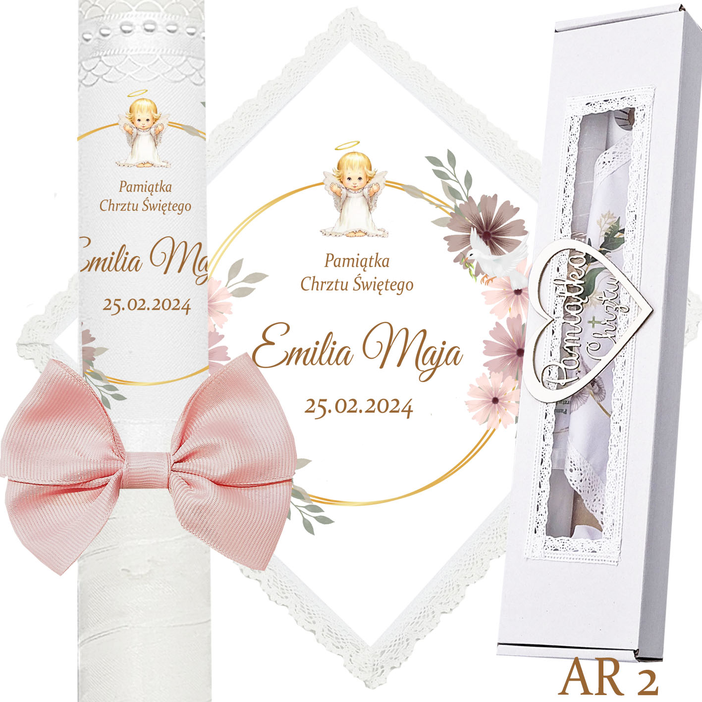ŚWIECA NA CHRZEST SZATKA DO CHRZTU IMIĘ PUDEŁKO Rodzaj świeca